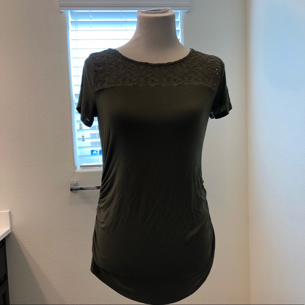Motherhood maternity olive green top
